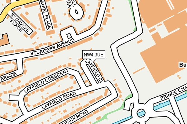 NW4 3UE map - OS OpenMap – Local (Ordnance Survey)