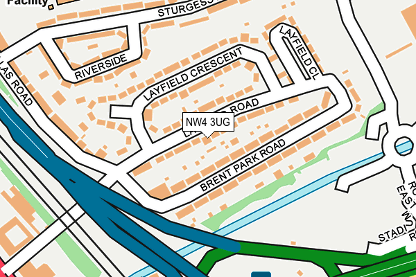 NW4 3UG map - OS OpenMap – Local (Ordnance Survey)