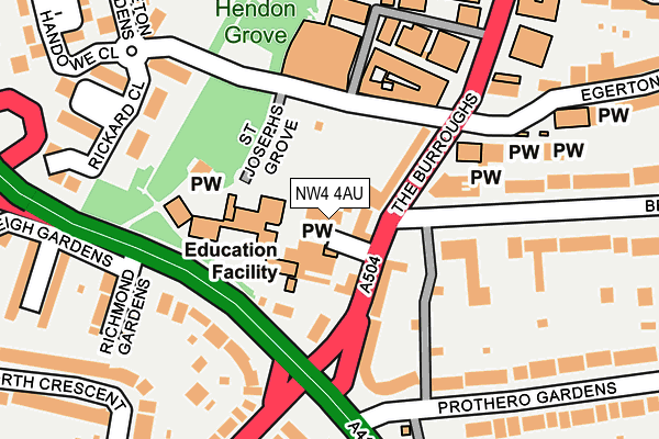 Map of FAIRFAX ROAD LONDON LIMITED at local scale