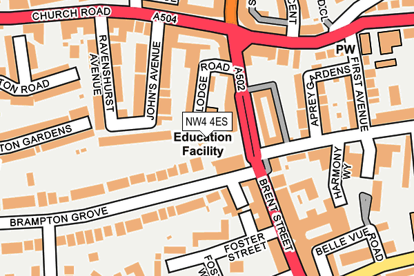 NW4 4ES map - OS OpenMap – Local (Ordnance Survey)