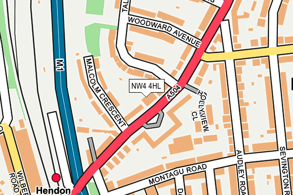 NW4 4HL map - OS OpenMap – Local (Ordnance Survey)