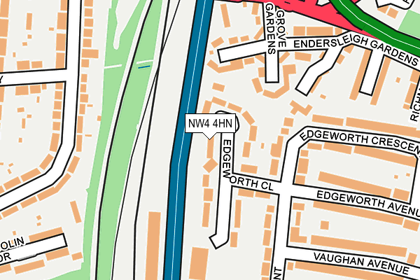 NW4 4HN map - OS OpenMap – Local (Ordnance Survey)
