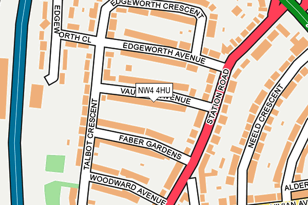 NW4 4HU map - OS OpenMap – Local (Ordnance Survey)
