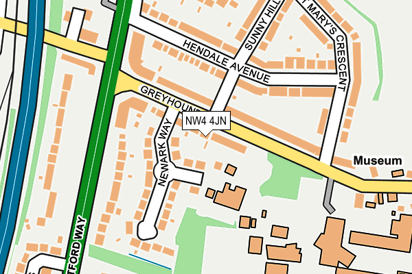 NW4 4JN map - OS OpenMap – Local (Ordnance Survey)