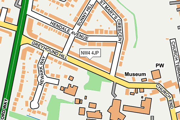 NW4 4JP map - OS OpenMap – Local (Ordnance Survey)