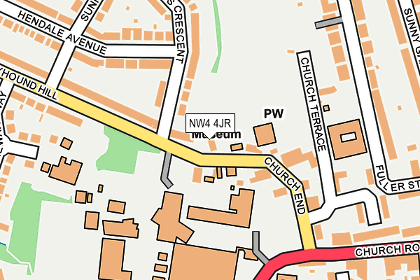 NW4 4JR map - OS OpenMap – Local (Ordnance Survey)