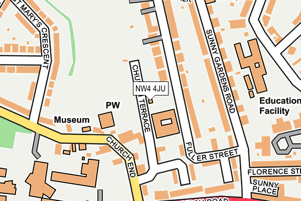 NW4 4JU map - OS OpenMap – Local (Ordnance Survey)