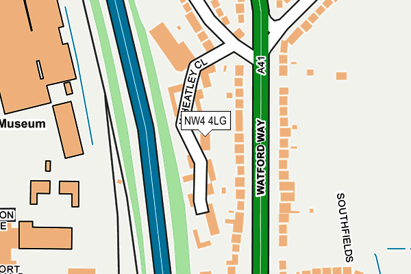 NW4 4LG map - OS OpenMap – Local (Ordnance Survey)