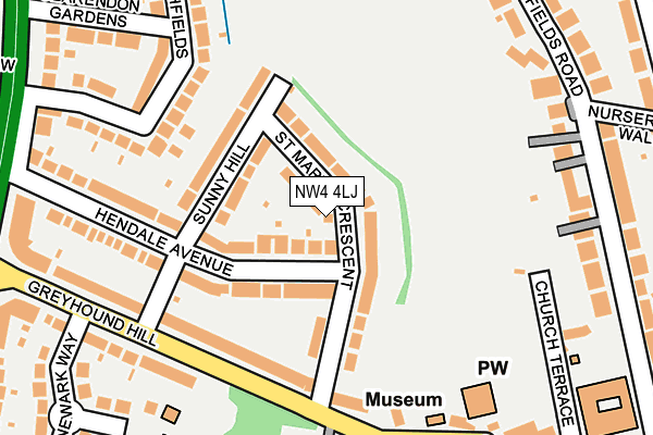 NW4 4LJ map - OS OpenMap – Local (Ordnance Survey)