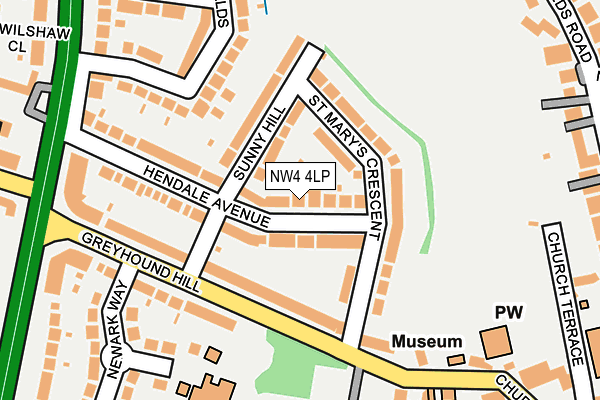 NW4 4LP map - OS OpenMap – Local (Ordnance Survey)