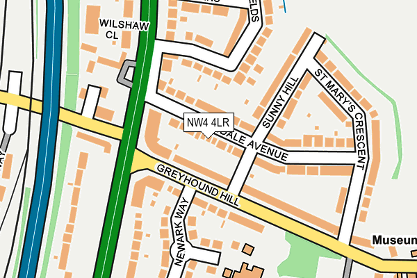 NW4 4LR map - OS OpenMap – Local (Ordnance Survey)