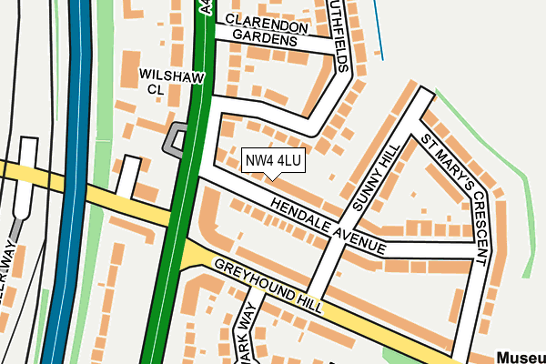 NW4 4LU map - OS OpenMap – Local (Ordnance Survey)