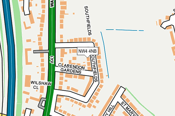 NW4 4NB map - OS OpenMap – Local (Ordnance Survey)