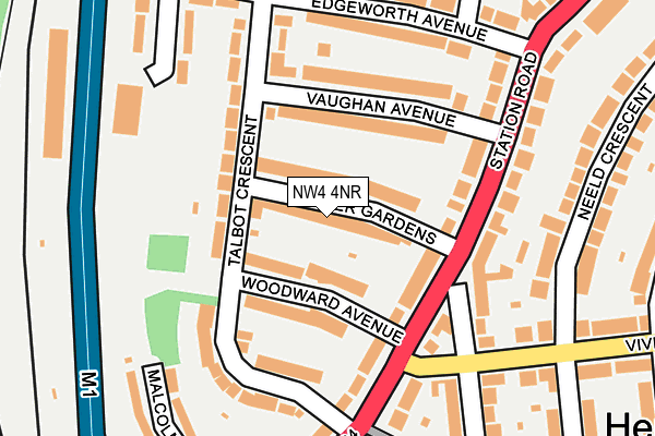 NW4 4NR map - OS OpenMap – Local (Ordnance Survey)