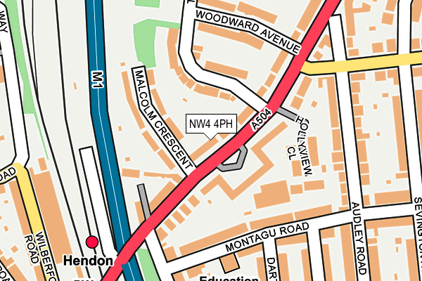 NW4 4PH map - OS OpenMap – Local (Ordnance Survey)