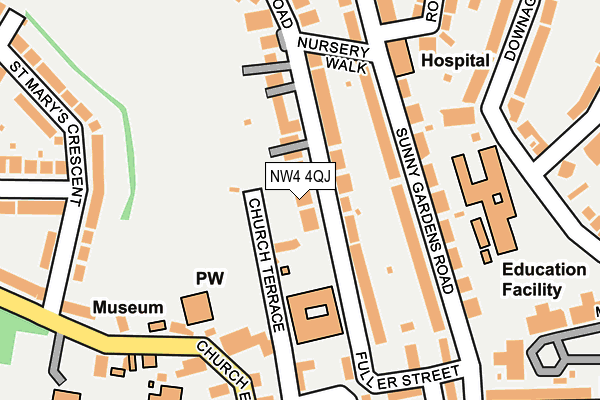 NW4 4QJ map - OS OpenMap – Local (Ordnance Survey)