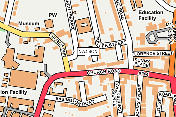 NW4 4QN map - OS OpenMap – Local (Ordnance Survey)