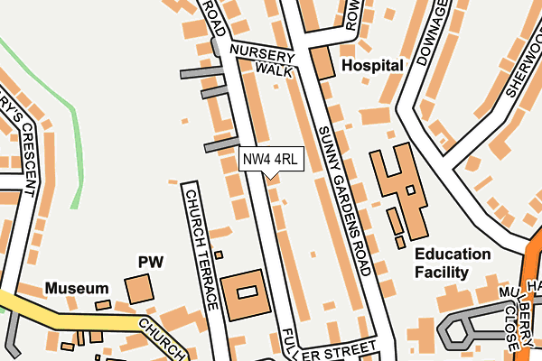 NW4 4RL map - OS OpenMap – Local (Ordnance Survey)