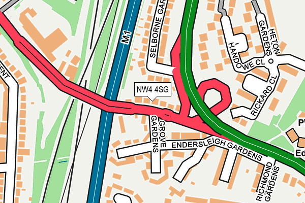 NW4 4SG map - OS OpenMap – Local (Ordnance Survey)