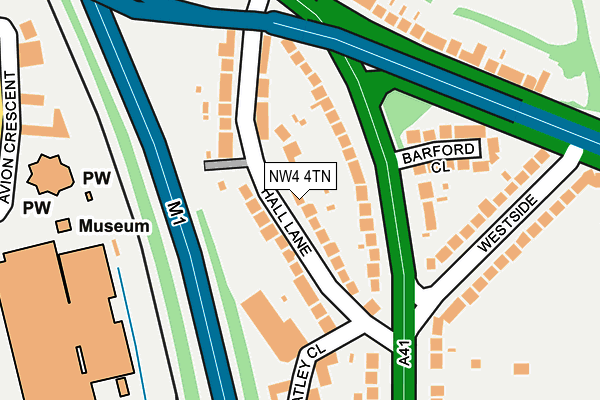 NW4 4TN map - OS OpenMap – Local (Ordnance Survey)