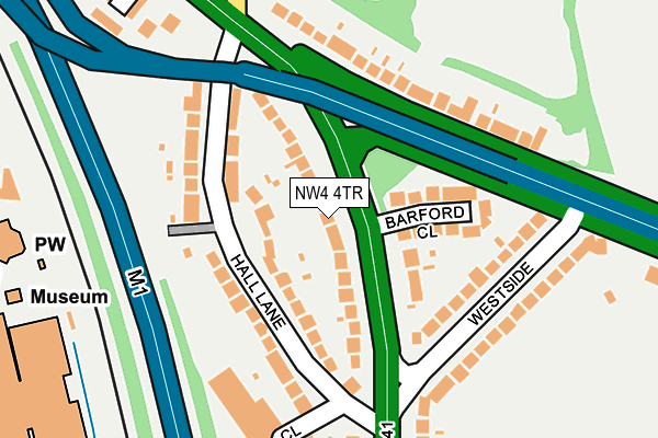 NW4 4TR map - OS OpenMap – Local (Ordnance Survey)