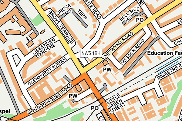 NW5 1BH map - OS OpenMap – Local (Ordnance Survey)