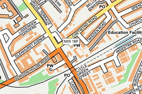NW5 1BP map - OS OpenMap – Local (Ordnance Survey)