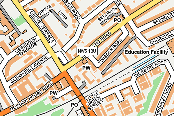 NW5 1BU map - OS OpenMap – Local (Ordnance Survey)