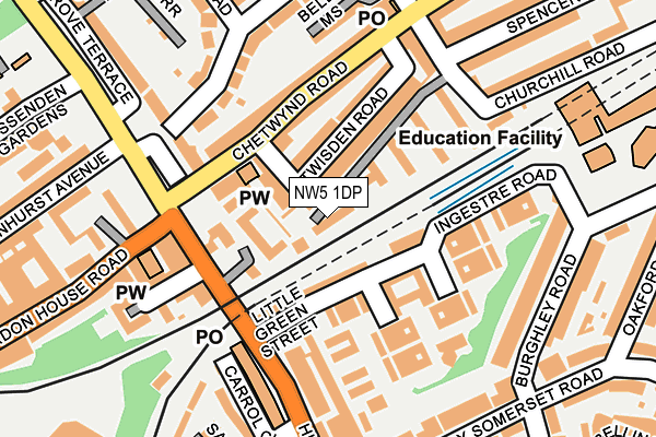 NW5 1DP map - OS OpenMap – Local (Ordnance Survey)