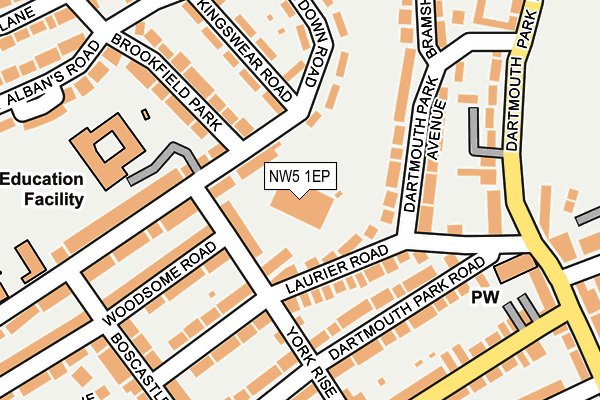 NW5 1EP map - OS OpenMap – Local (Ordnance Survey)