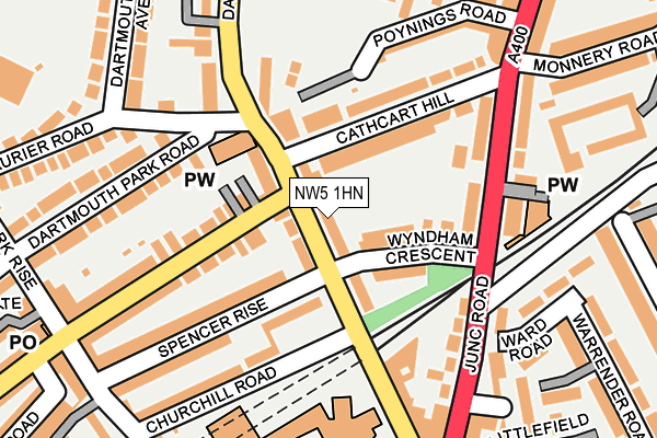 NW5 1HN map - OS OpenMap – Local (Ordnance Survey)