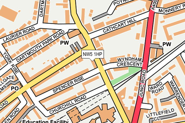 NW5 1HP map - OS OpenMap – Local (Ordnance Survey)