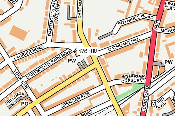 NW5 1HU map - OS OpenMap – Local (Ordnance Survey)