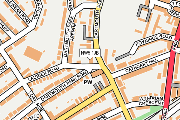 NW5 1JB map - OS OpenMap – Local (Ordnance Survey)