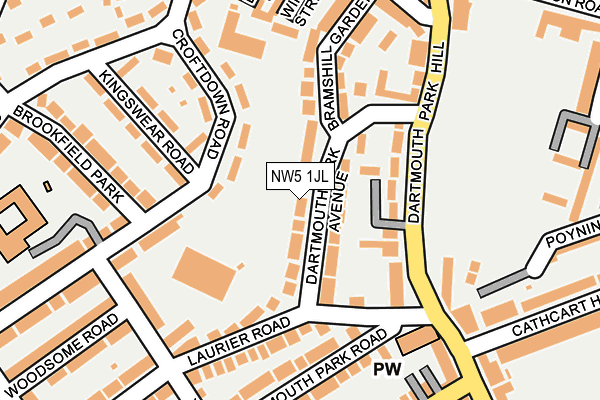 NW5 1JL map - OS OpenMap – Local (Ordnance Survey)