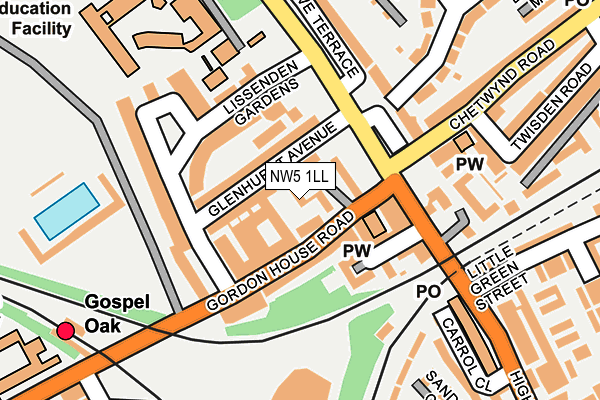 NW5 1LL map - OS OpenMap – Local (Ordnance Survey)