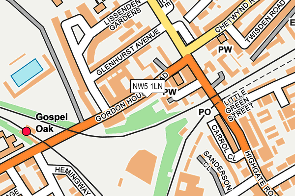 NW5 1LN map - OS OpenMap – Local (Ordnance Survey)