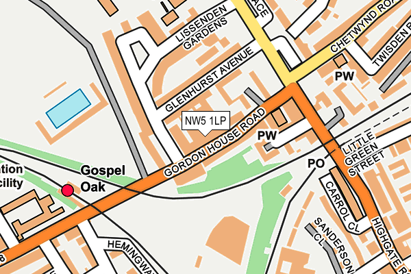NW5 1LP map - OS OpenMap – Local (Ordnance Survey)