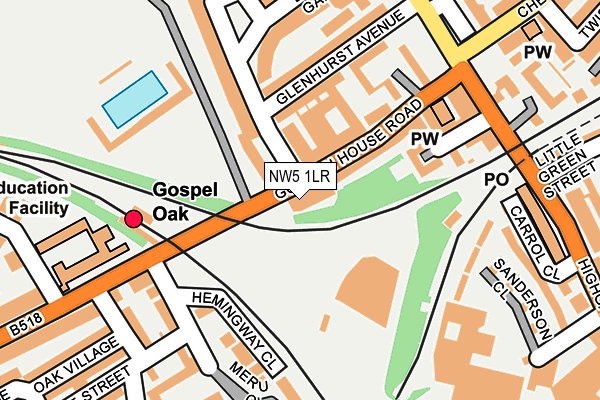 NW5 1LR map - OS OpenMap – Local (Ordnance Survey)