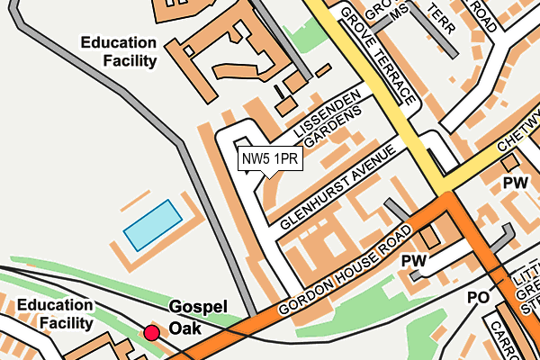 NW5 1PR map - OS OpenMap – Local (Ordnance Survey)