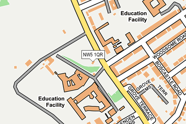 NW5 1QR map - OS OpenMap – Local (Ordnance Survey)