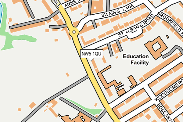 NW5 1QU map - OS OpenMap – Local (Ordnance Survey)