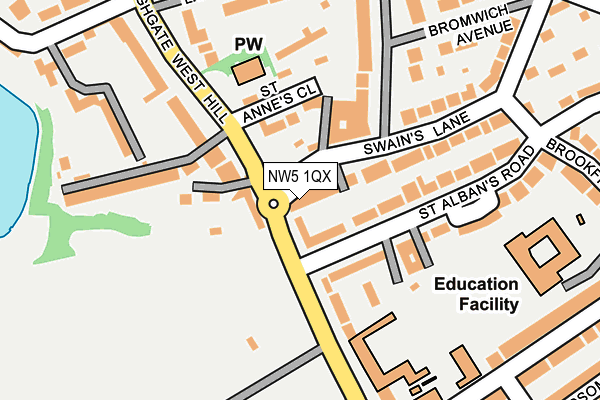 NW5 1QX map - OS OpenMap – Local (Ordnance Survey)