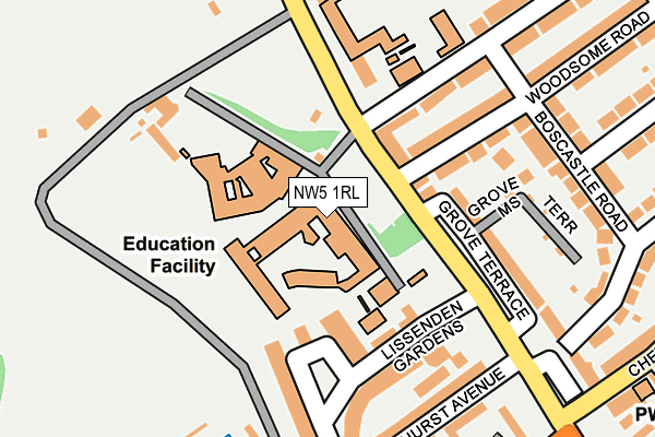NW5 1RL map - OS OpenMap – Local (Ordnance Survey)