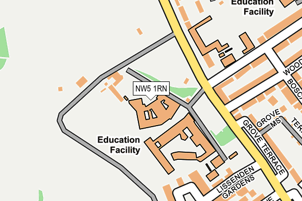 NW5 1RN map - OS OpenMap – Local (Ordnance Survey)