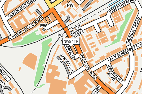 NW5 1TR map - OS OpenMap – Local (Ordnance Survey)