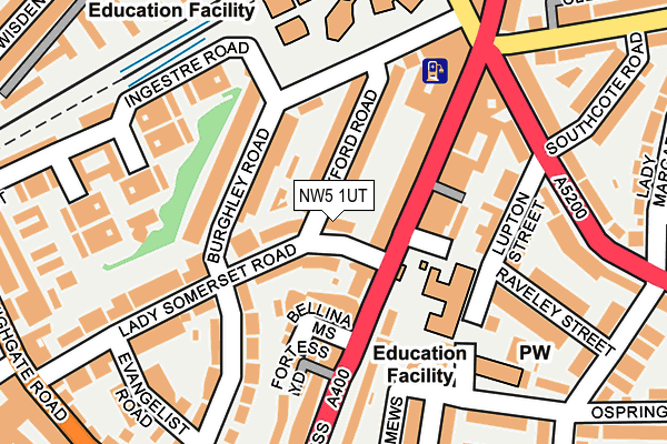 NW5 1UT map - OS OpenMap – Local (Ordnance Survey)