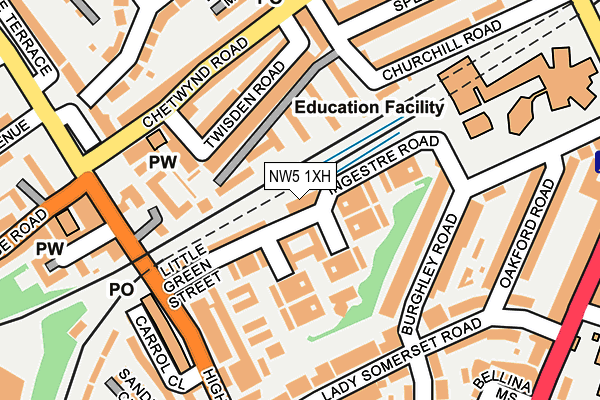 NW5 1XH map - OS OpenMap – Local (Ordnance Survey)