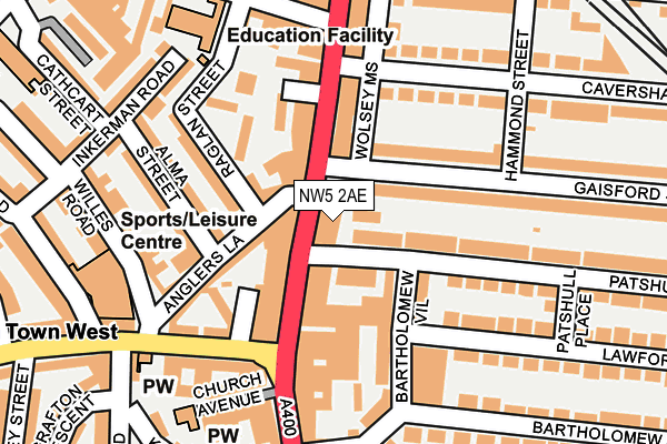 NW5 2AE map - OS OpenMap – Local (Ordnance Survey)