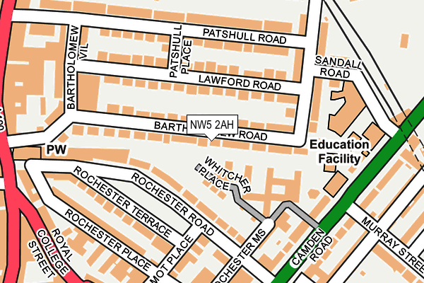 NW5 2AH map - OS OpenMap – Local (Ordnance Survey)